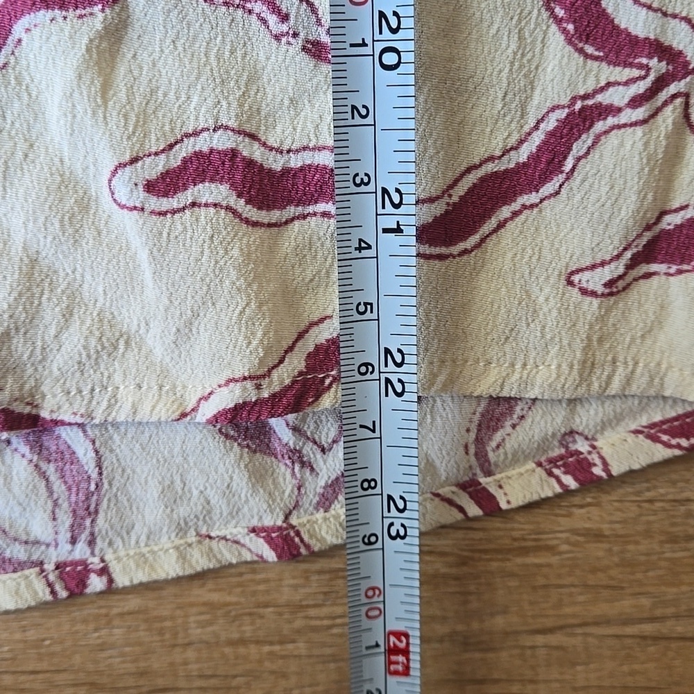 ba&sh Clea Printed Crepe Blouse Sz 2 - Picture 9 of 11